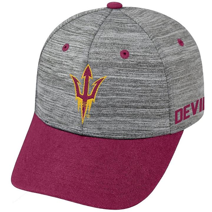 Adult Arizona State Sun Devils Backstop Snapback Cap, Men's, Med Grey