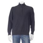 Men's Field & Stream Sherpa-lined Quarter-zip Pullover, Size: Large, Grey (charcoal)