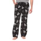 Big & Tall Croft & Barrow&reg; Patterned Microfleece Lounge Pants, Men's, Size: L Tall, Black