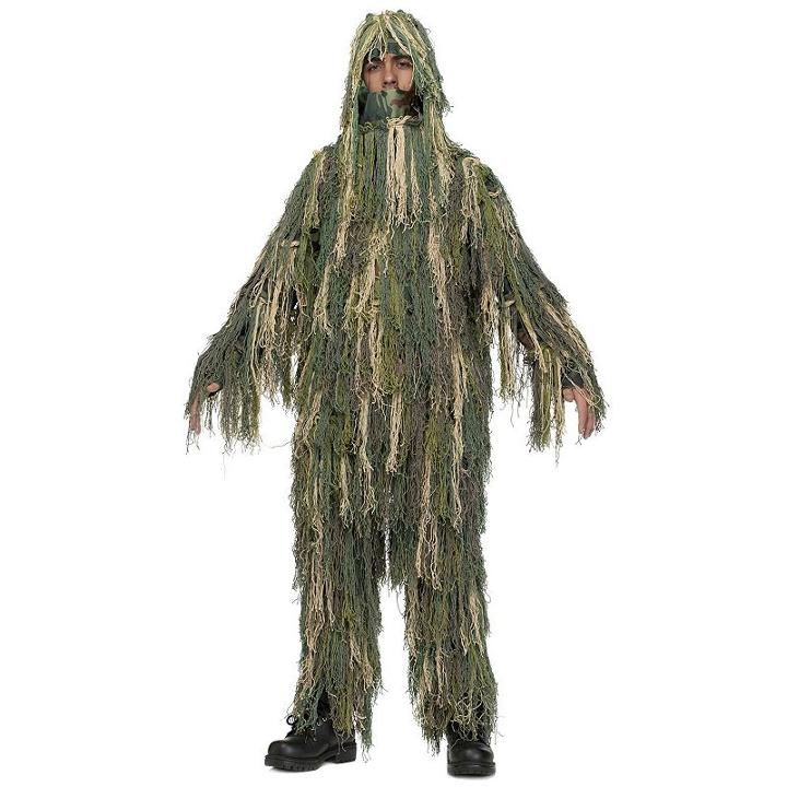 Ghillie Suit Costume - Kids, Men's, Size: Medium, Green
