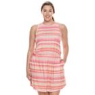 Plus Size Tek Gear&reg; Jersey Drop-waist Dress, Women's, Size: 1xl, Brt Orange