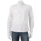 Men's Chor Anchor Print Button-down Shirt, Size: Large, White