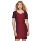Juniors' Mudd&reg; Short Sleeve Bodycon Dress, Girl's, Size: Large, Purple