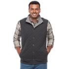 Big & Tall Croft & Barrow&reg; Outdoor Quilted Vest, Men's, Size: 4xb, Dark Grey