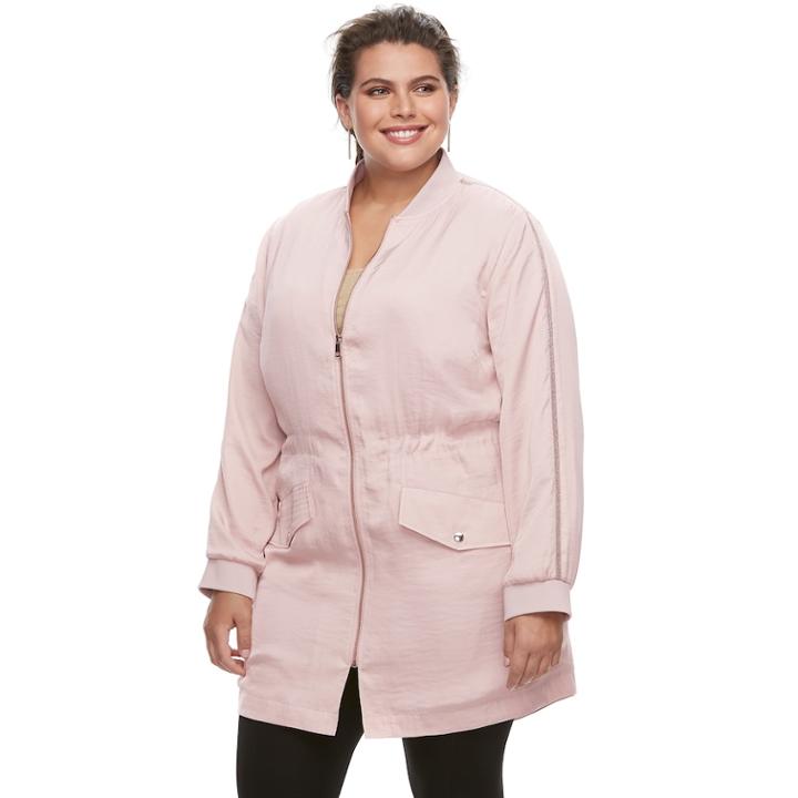 Plus Size Jennifer Lopez Embellished Anorak Jacket, Women's, Size: 3xl, Pink