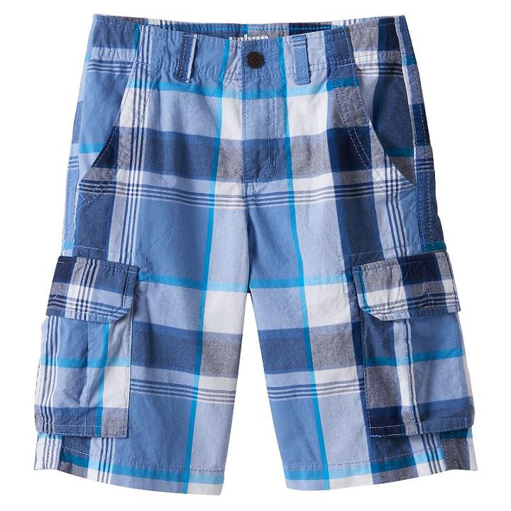 Boys 8-20 Urban Pipeline&reg; Plaid Messenger Cargo Shorts, Boy's, Size: 18, Med Blue