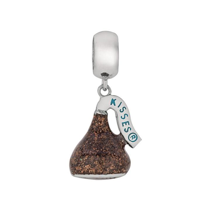 Hershey's Kiss Sterling Silver Glitter Charm, Women's, Grey