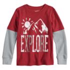 Boys 4-12 Jumping Beans&reg; Thermal Mock Layer Graphic Tee, Size: 5, Dark Red