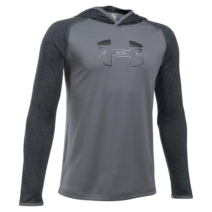 Boys 8-20 Under Armour Tech Block Hoodie, Boy's, Size: Medium, Silver