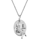 Charmed By Diamonds 1/10 Carat T.w. Diamond Sterling Silver Inspirational Horse & Disc Pendant Necklace, Women's, Size: 18, White