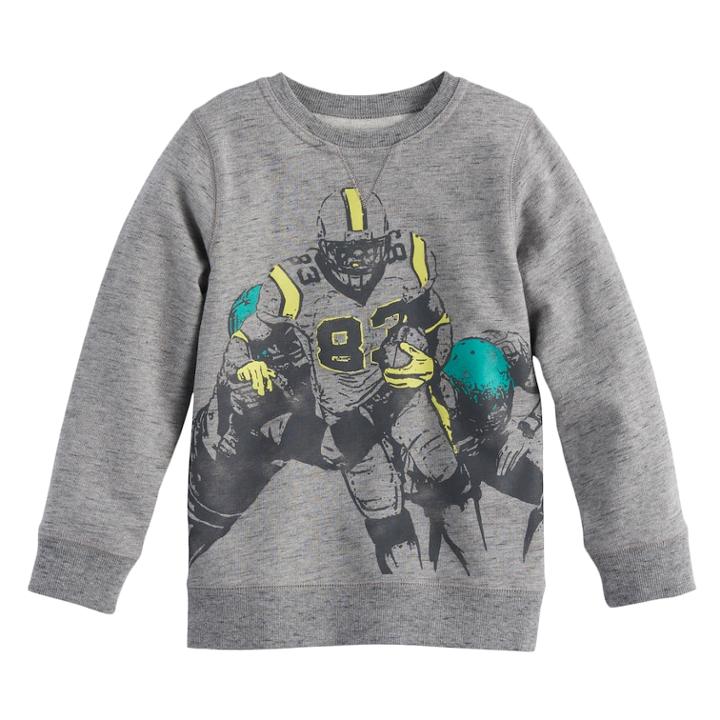 Boys 4-7x Sonoma Goods For Life&trade; Heathered Pullover Sweatshirt, Size: 7x, Grey
