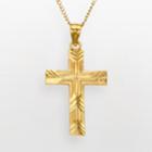 14k Gold Over Silver Cross Pendant, Women's, Size: 18, Yellow