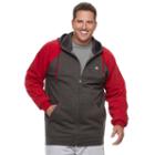 Big & Tall Russell Modern-fit Full-zip Raglan Hoodie, Men's, Size: 4xl Tall, Grey (charcoal)