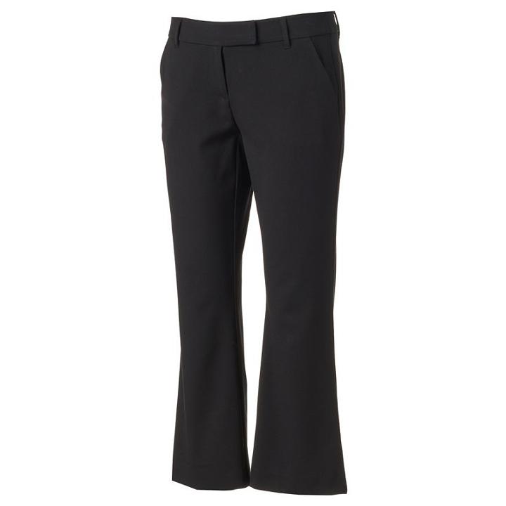 Women's Apt. 9&reg; Career Crop Pants, Size: 16, Black