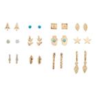 Leaf, Arrow, Hamsa & Star Nickel Free Earring Set, Women's, Turq/aqua