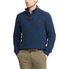 Big & Tall Chaps Classic-fit Mockneck Sweater, Men's, Size: 3xl Tall, Blue (navy)
