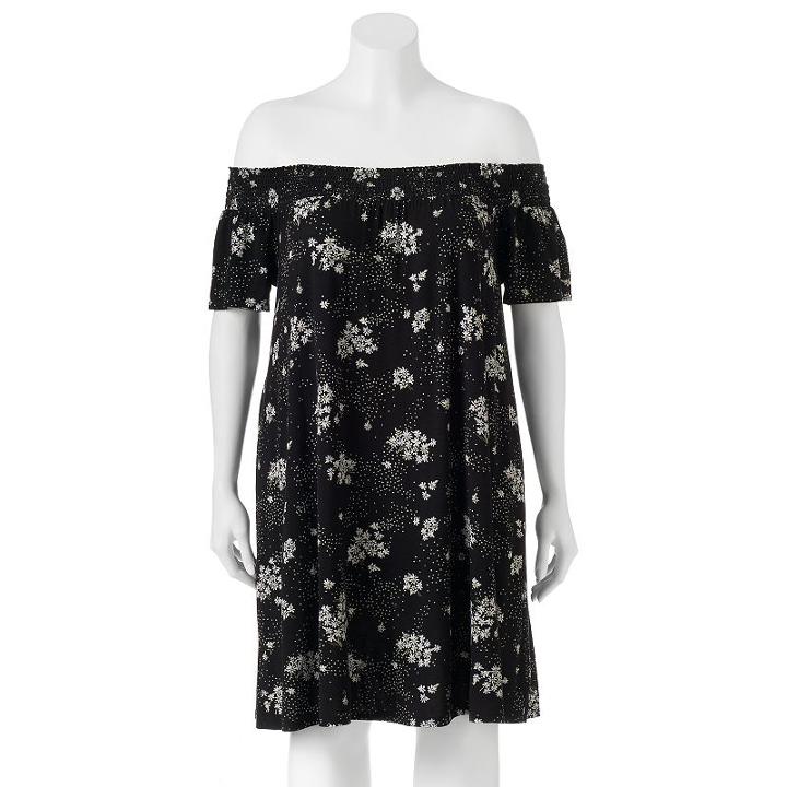Juniors' Plus Size So&reg; Off The Shoulder Shift Dress, Girl's, Size: 3xl, Oxford