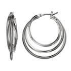 Simply Vera Vera Wang Tiered Nickel Free Triple Hoop Earrings, Women's, Oxford