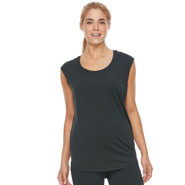 Women's Gaiam Bliss Yoga Tee, Size: Large, Oxford