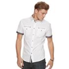 Men's Rock & Republic Stretch Dobby Button-down Shirt, Size: Xxl, White