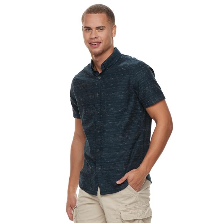 Men's Urban Pipeline&reg; Non-stretch Button-down Shirt, Size: Xl, Dark Blue