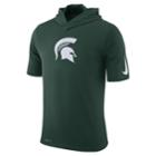 Men's Nike Michigan State Spartans Dri-fit Basketball Hooded Tee, Size: Xxl, Green