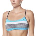 Women's Nike Striped Reversible Bikini Top, Size: Xl, Brt Blue