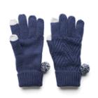 Women's Keds Cable-knit Gloves, Blue (navy)
