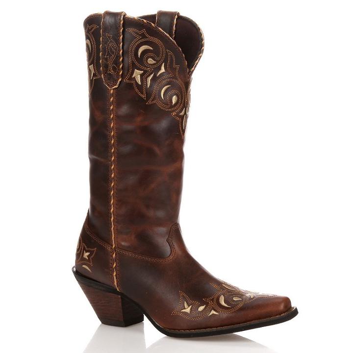 Durango Crush Sew Sassy Women's Cowboy Boots, Size: Medium (7.5), Brown