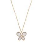 Lc Lauren Conrad Long Mother-of-pearl Butterfly Pendant Necklace, Women's, White Oth