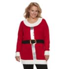 Plus Size Fashion Avenue Us Sweaters Applique Ugly Christmas Sweater Tunic, Women's, Size: 1xl, Red Other