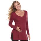 Maternity A:glow V-neck Sweater, Women's, Size: L-mat, Dark Red