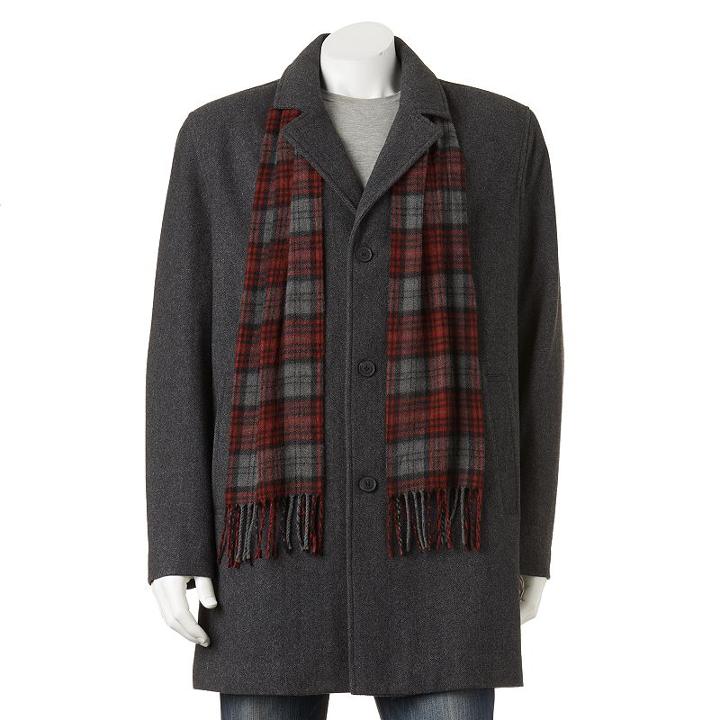 Dockers Herringbone Top Coat - Men, Brown