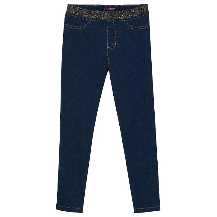 Girls 4-6x French Toast Metallic Waist Skinny Denim Pants, Girl's, Size: 5, Blue Other