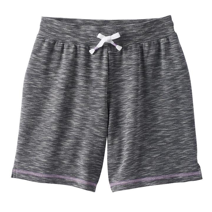 Girls 7-16 & Plus Size So&reg; Slubbed Soft Midi Shorts, Girl's, Size: 18 1/2, Dark Grey