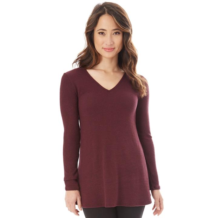 Juniors' Iz Byer Lattice Back Swing Top, Teens, Size: Large, Drk Purple