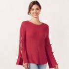 Women's Lc Lauren Conrad Swing Sweater, Size: Medium, Med Red
