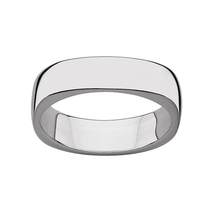 Sterling Silver Wedding Band, Adult Unisex, Size: 8, Grey