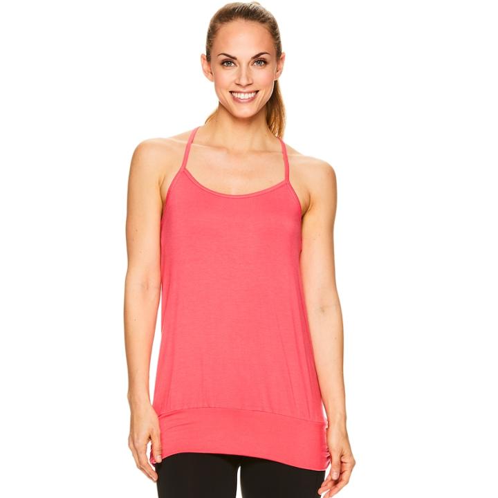 Women's Gaiam Balance Yoga Tunic Tank, Size: Xs, Red/coppr (rust/coppr)
