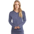 Women's Cuddl Duds Comfortwear Tunic Top, Size: Xlrg Av/rg, Dark Blue