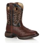Lil Durango Boys' 8-in. Saddle Western Boots, Size: 3.5, Dark Brown