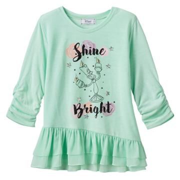 Disney D-signed Beauty And The Beast Girls 7-16 Lumiere Shine Bright Hatchi Tee, Girl's, Size: Xs, Lt Green