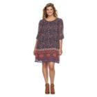 Juniors' Plus Size Speechless Bar-back Floral Shift Dress, Teens, Size: 1xl, Light Pink