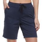 Women's Tek Gear&reg; Drawstring Bermuda Shorts, Size: Xs, Dark Blue