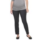 Maternity A:glow Full Belly Panel Slim Ankle Pants, Women's, Size: 8-mat, Dark Grey