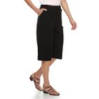 Women's Gloria Vanderbilt Lillith Sheeting Skimmer Capris, Size: Large, Dark Blue