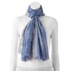 Women's Chaps Paisley Striped Oblong Scarf, Med Blue