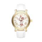 Disney's Minnie Mouse Women's Leather Watch, White
