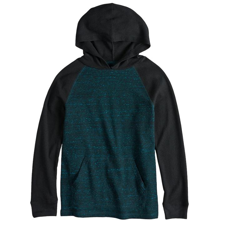 Boys 8-20 Urban Pipeline&reg; Raglan Hooded Tee, Size: Xl, Dark Blue