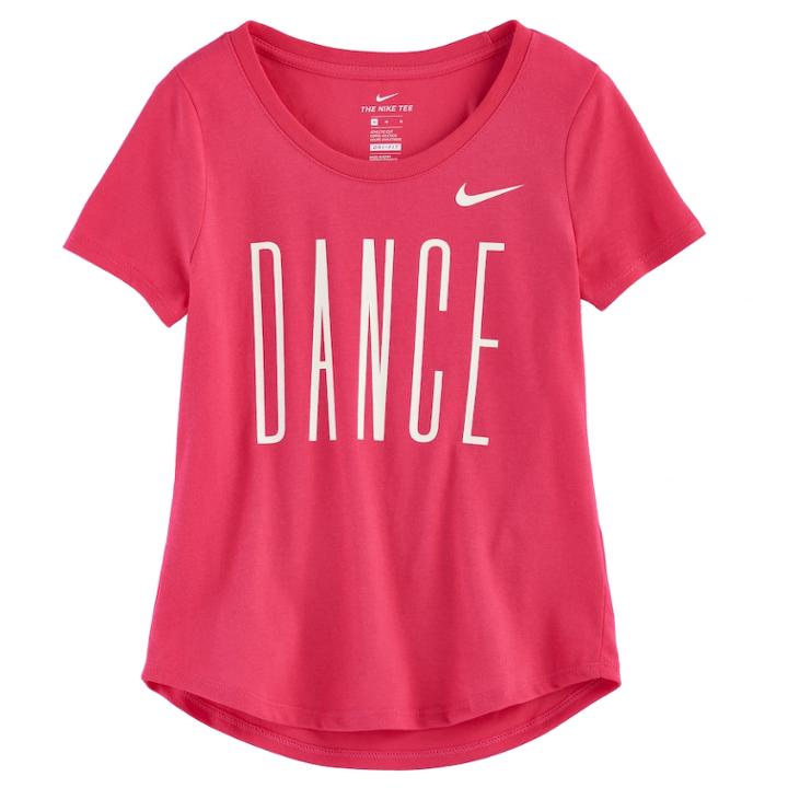 Girls 7-16 Nike Dri-fit Dance Tee, Size: Small, Med Pink